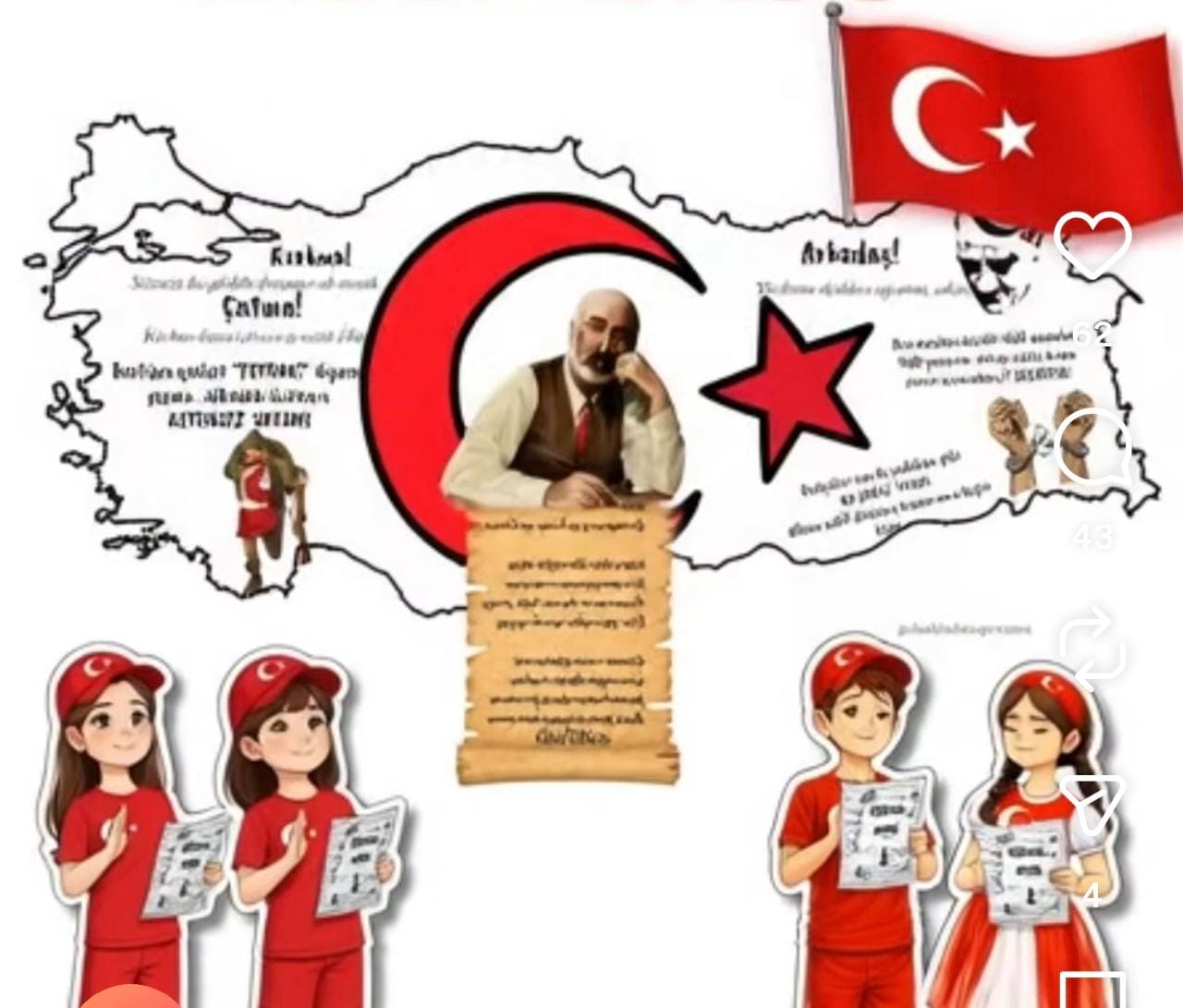 12 Mart Kız Ve Erkek Görseli Büyük