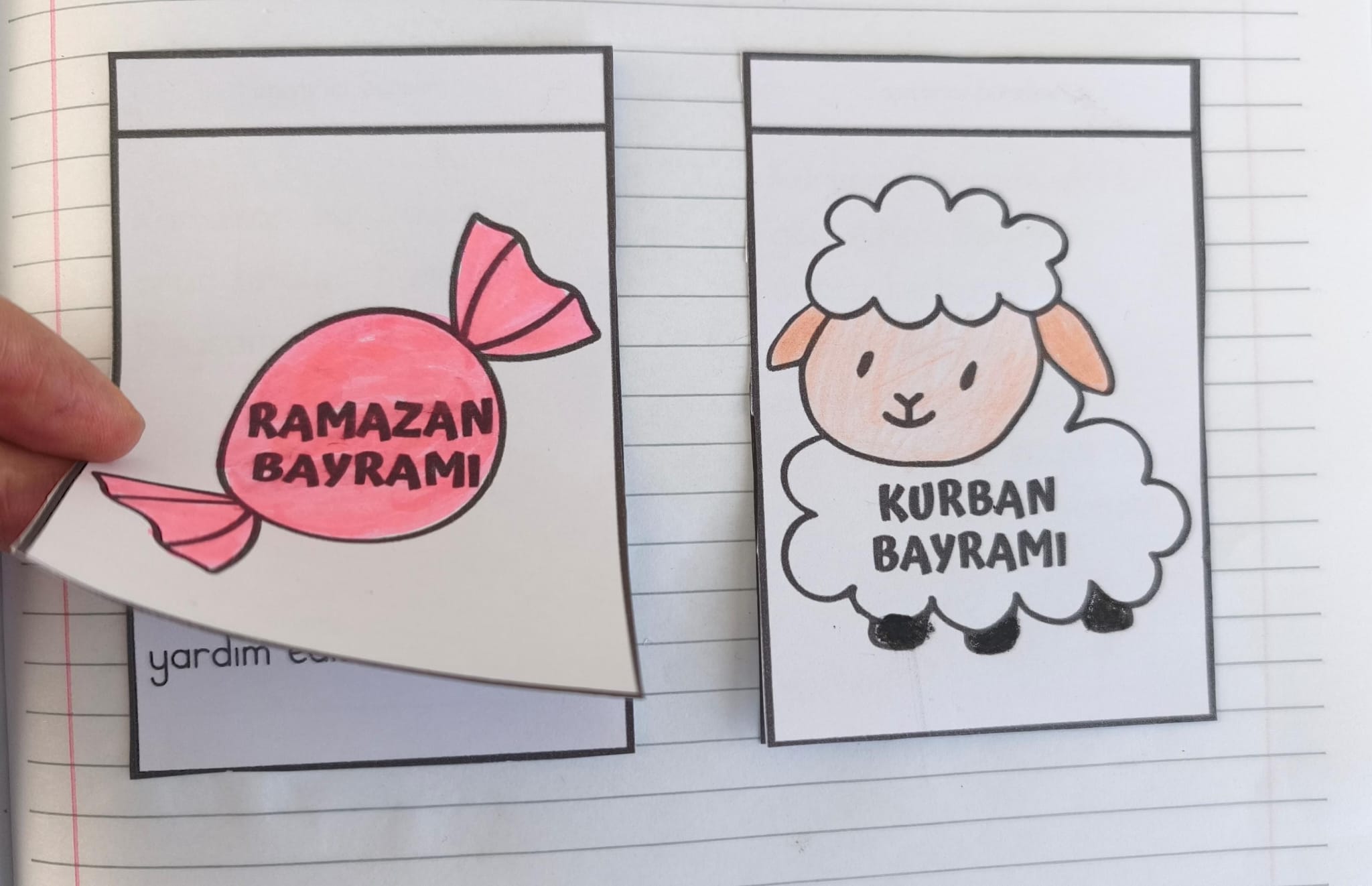 Dini Bayramlarımız Defter Çalışması Aç Kapa Yazılı