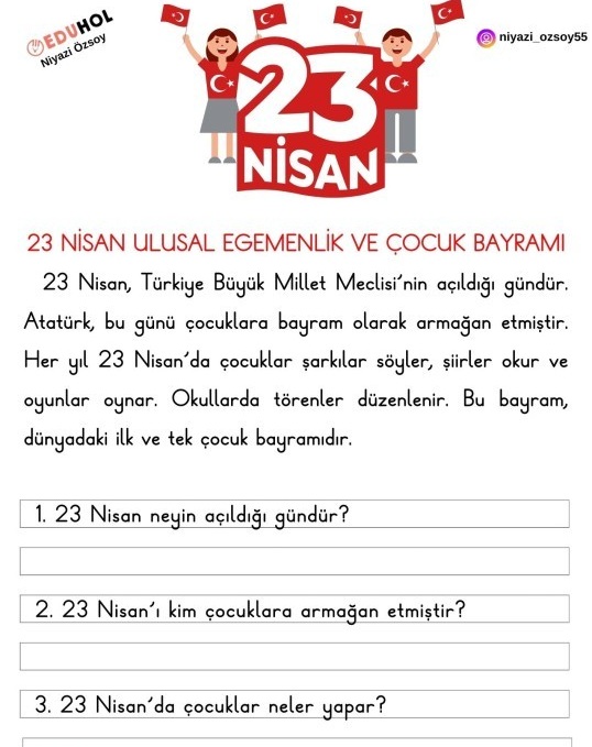 Okuma Anlama 23 Nisan