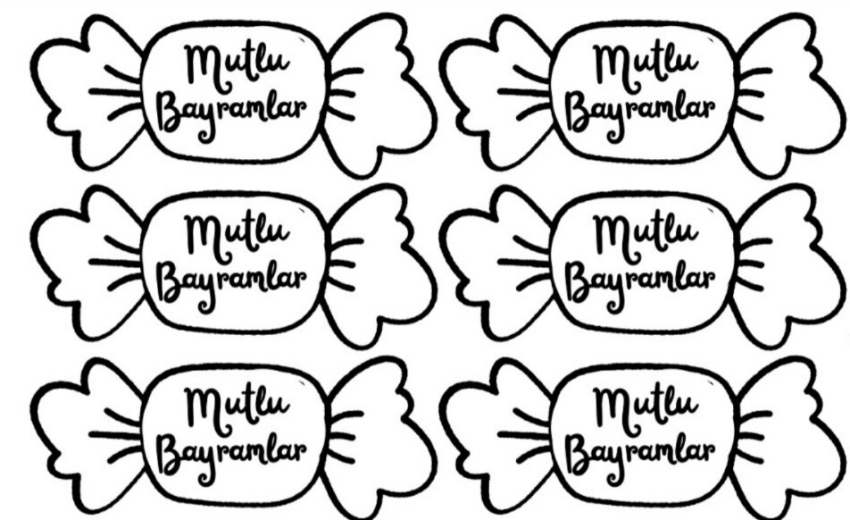 Bayram Şekeri Etiketi Renksiz