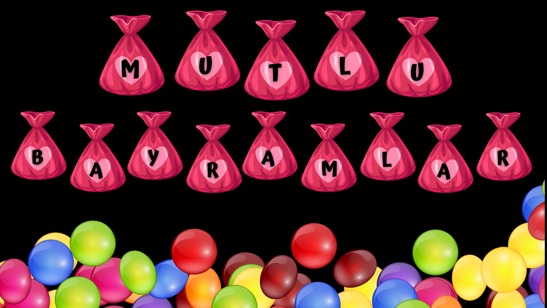 Bayram Panosu Harfler Keseli