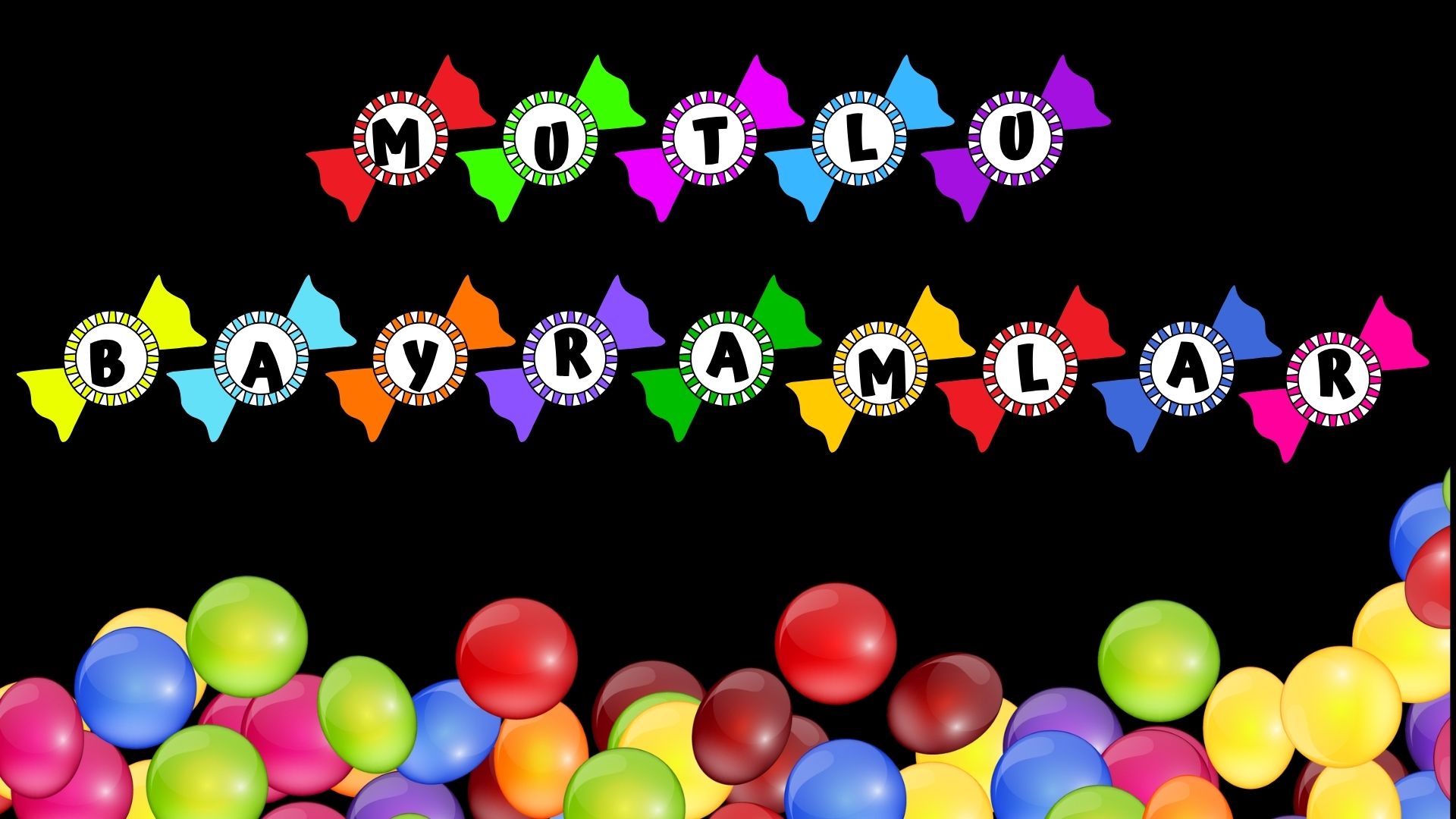 Bayram Panosu Harfler Şekerli