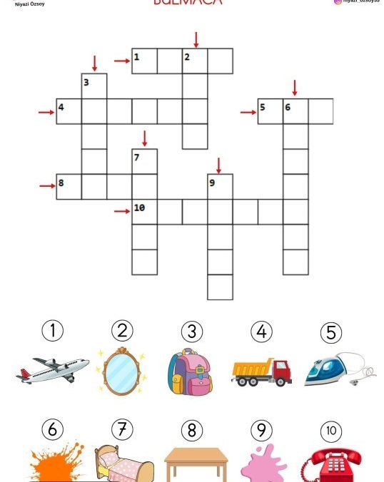 Kelimeleri Yazma Bulmaca