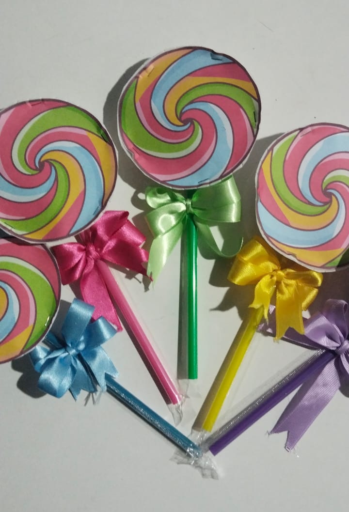 Bayram Şekeri Lolipoplu Etiket