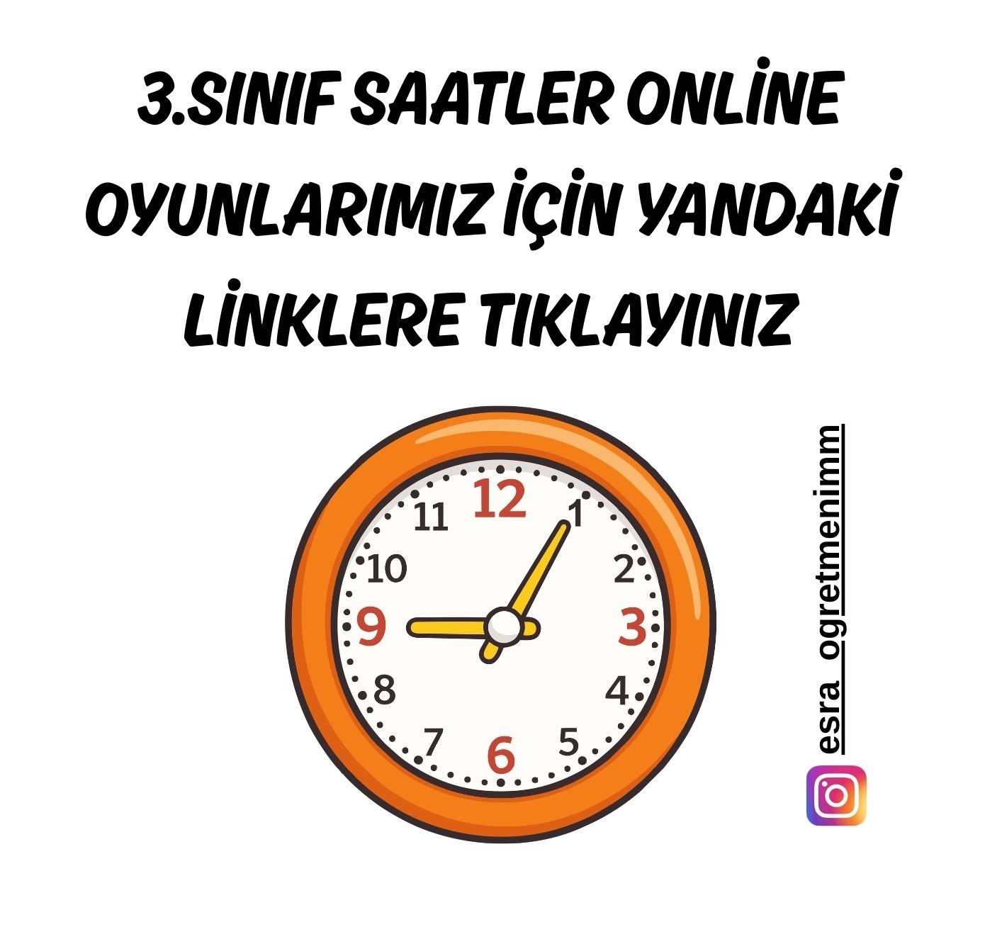 3. Sınıf Saatlerle İlgili Oyunlar