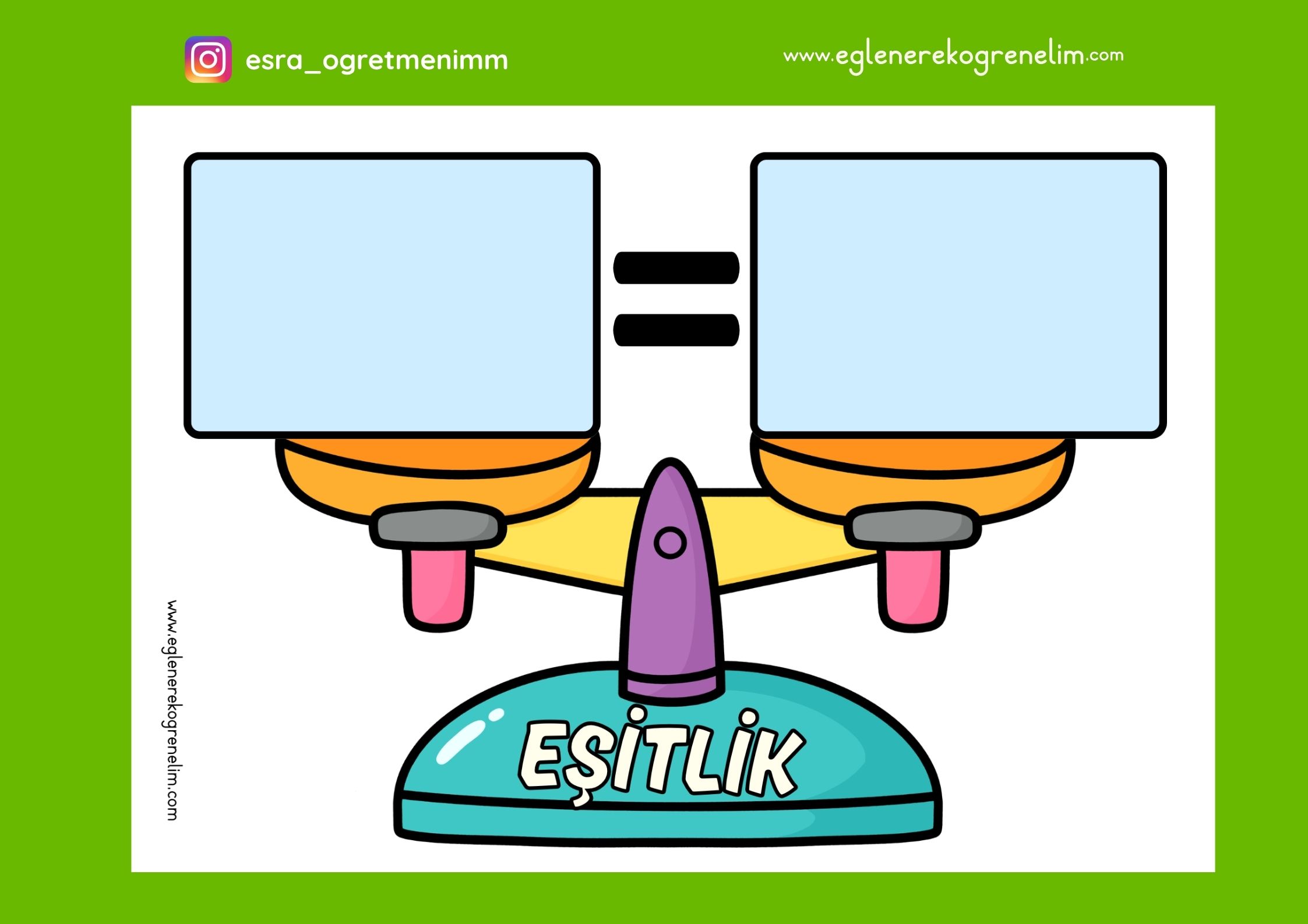 Eşitlik Yaz Sil Şablonu