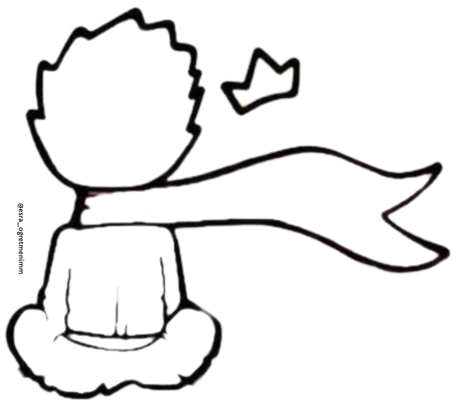 Küçük Prens Şablonu Renksiz