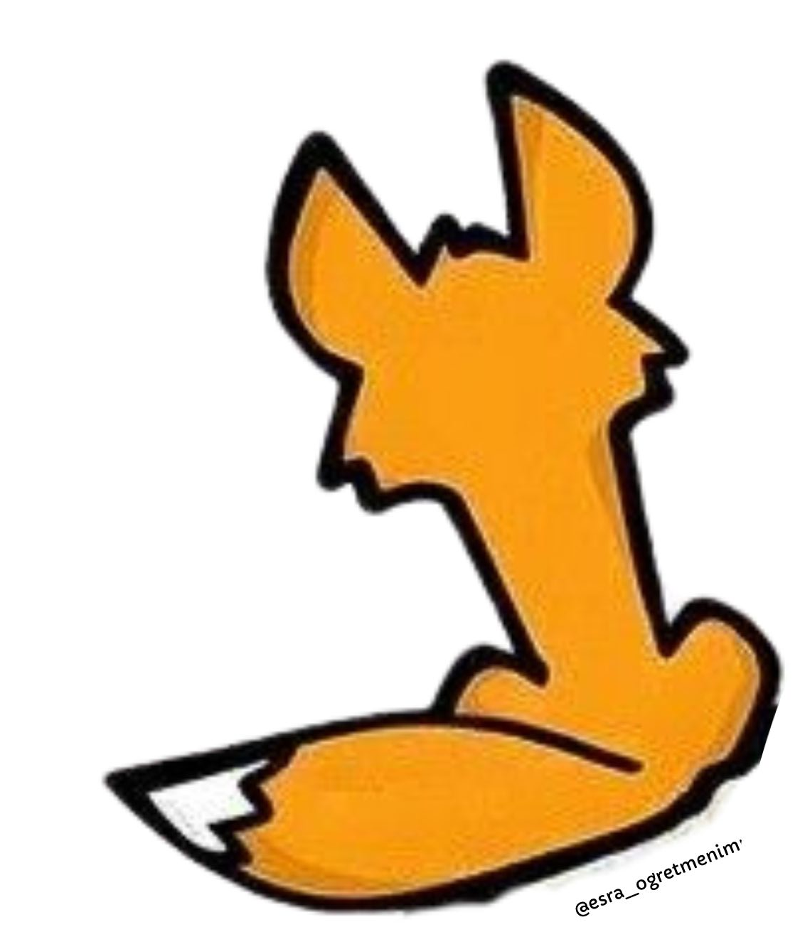 Küçük Prens Tilki Şablonu Renkli