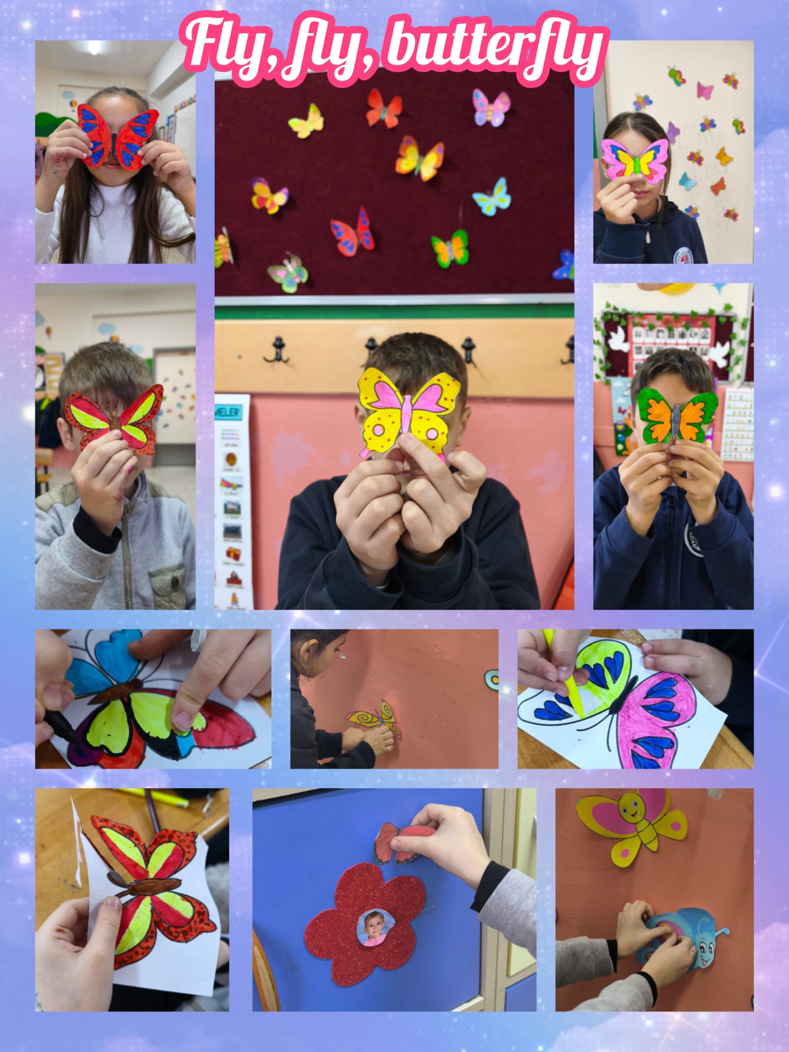 Kelebek Boyama Pano İçin