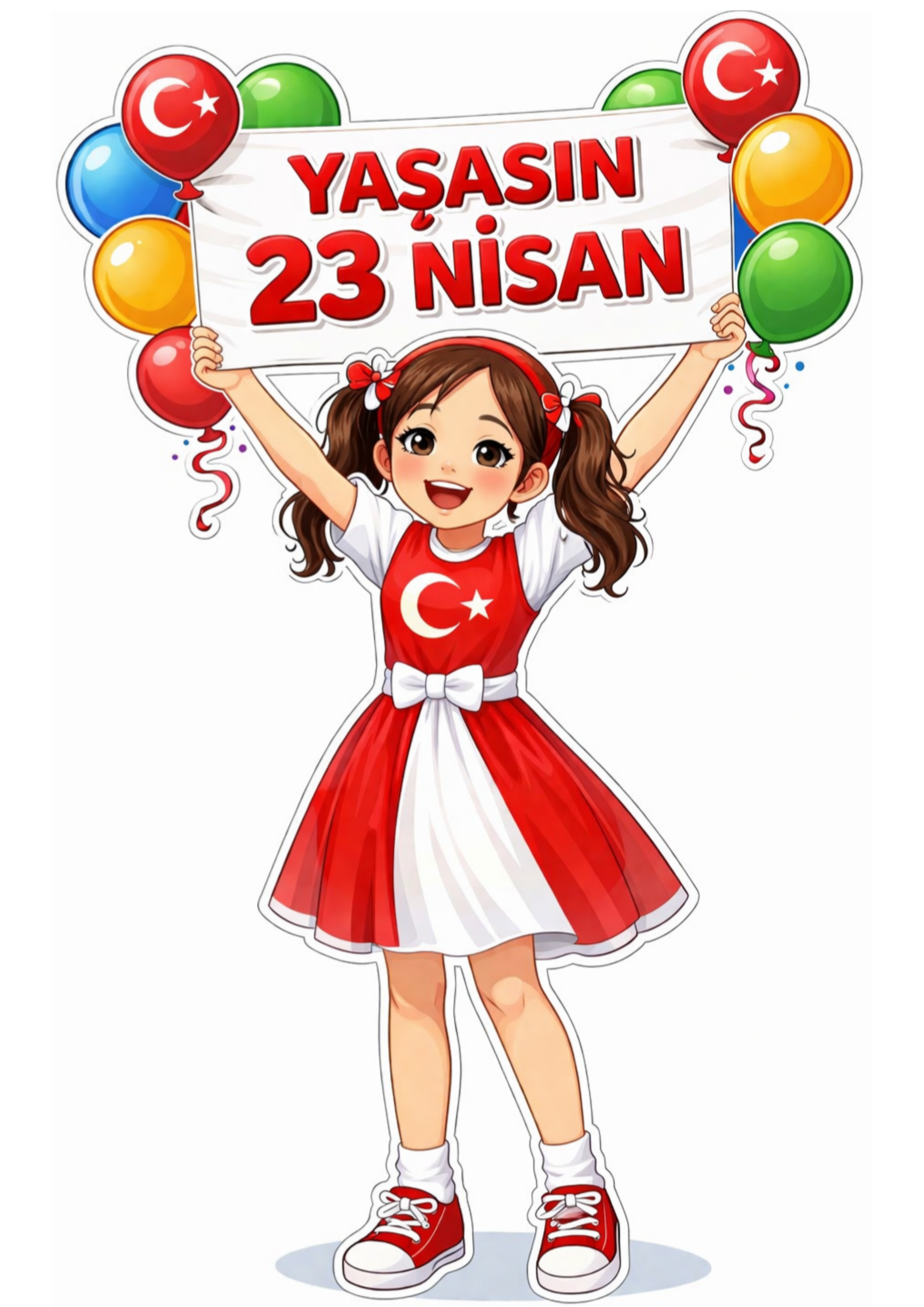 Yaşasın 23 Nisan Kız Görseli 9 Sayfa