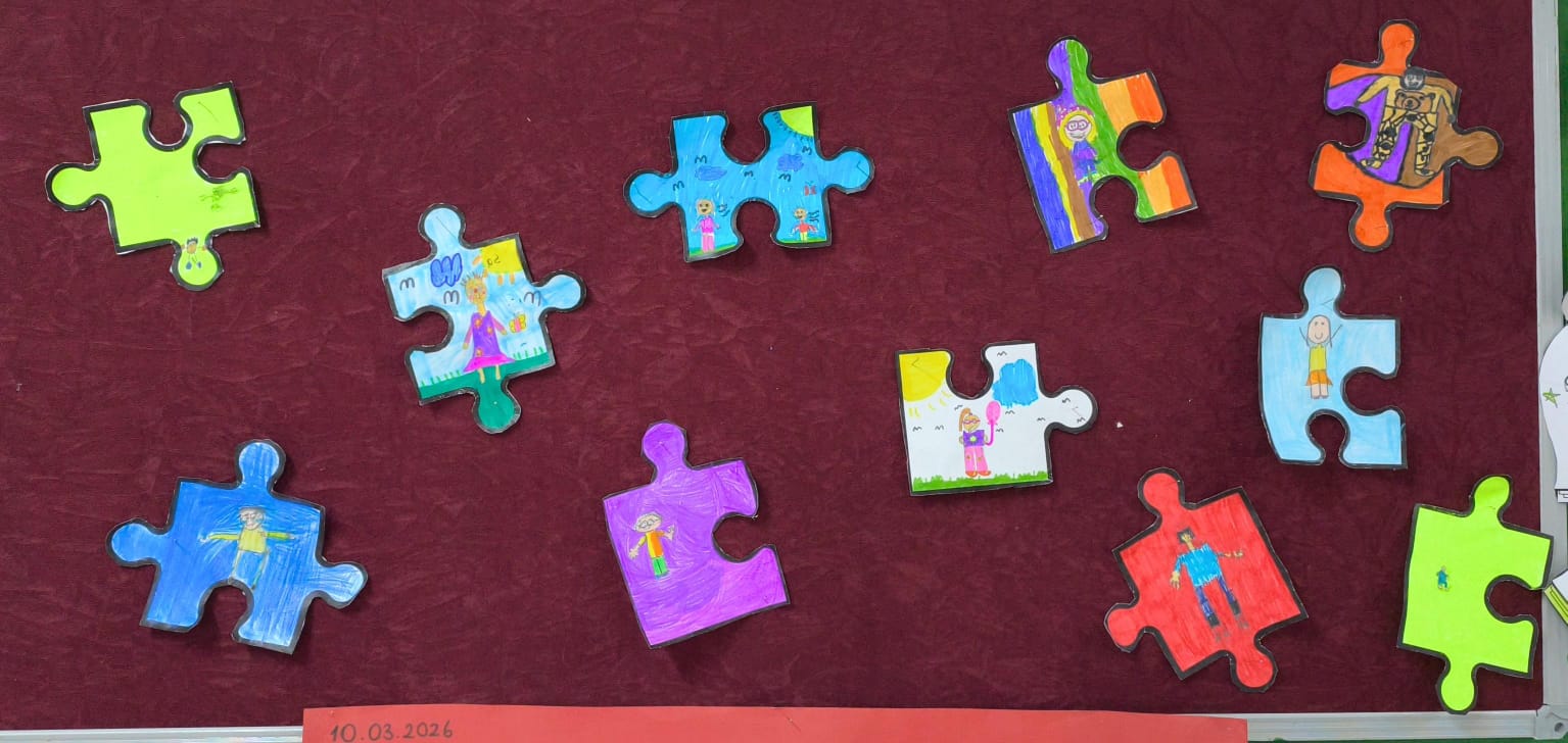 Otizm Farkındalık Günü Puzzle Çalışması Tekli