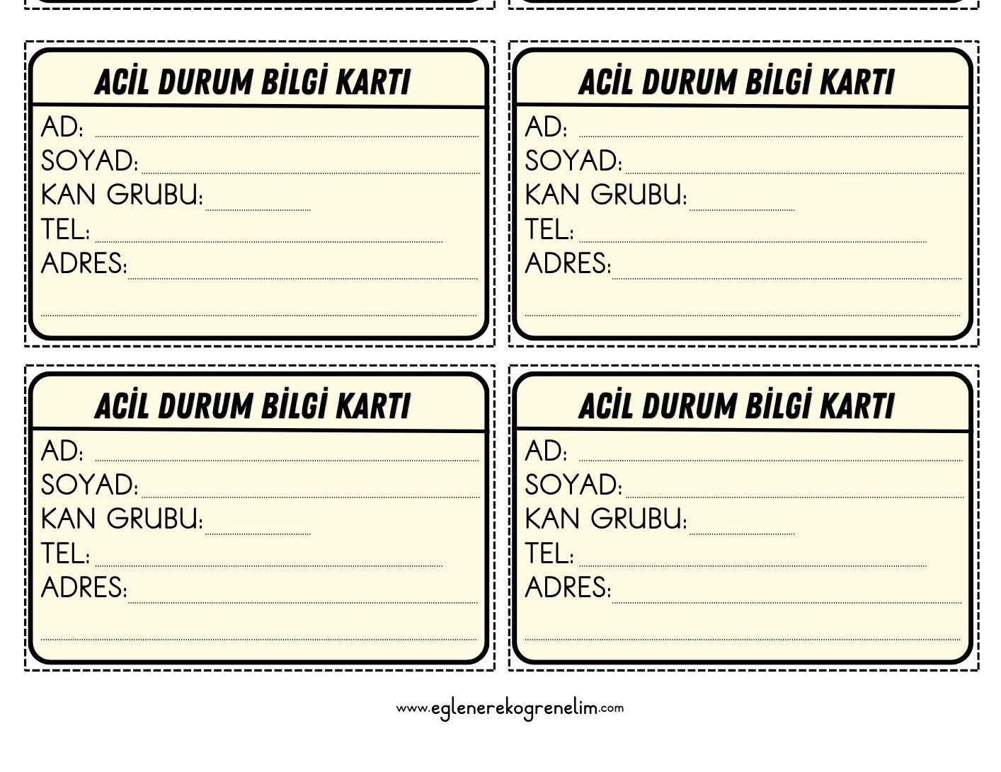 Acil Durum Kartı
