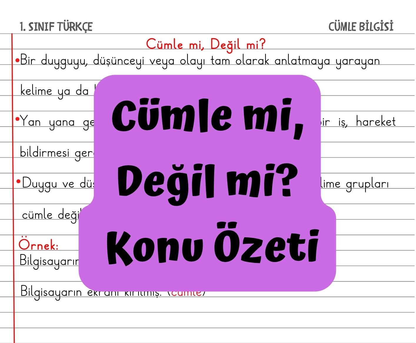 Cümle Mi Değil Mi Konu Özeti