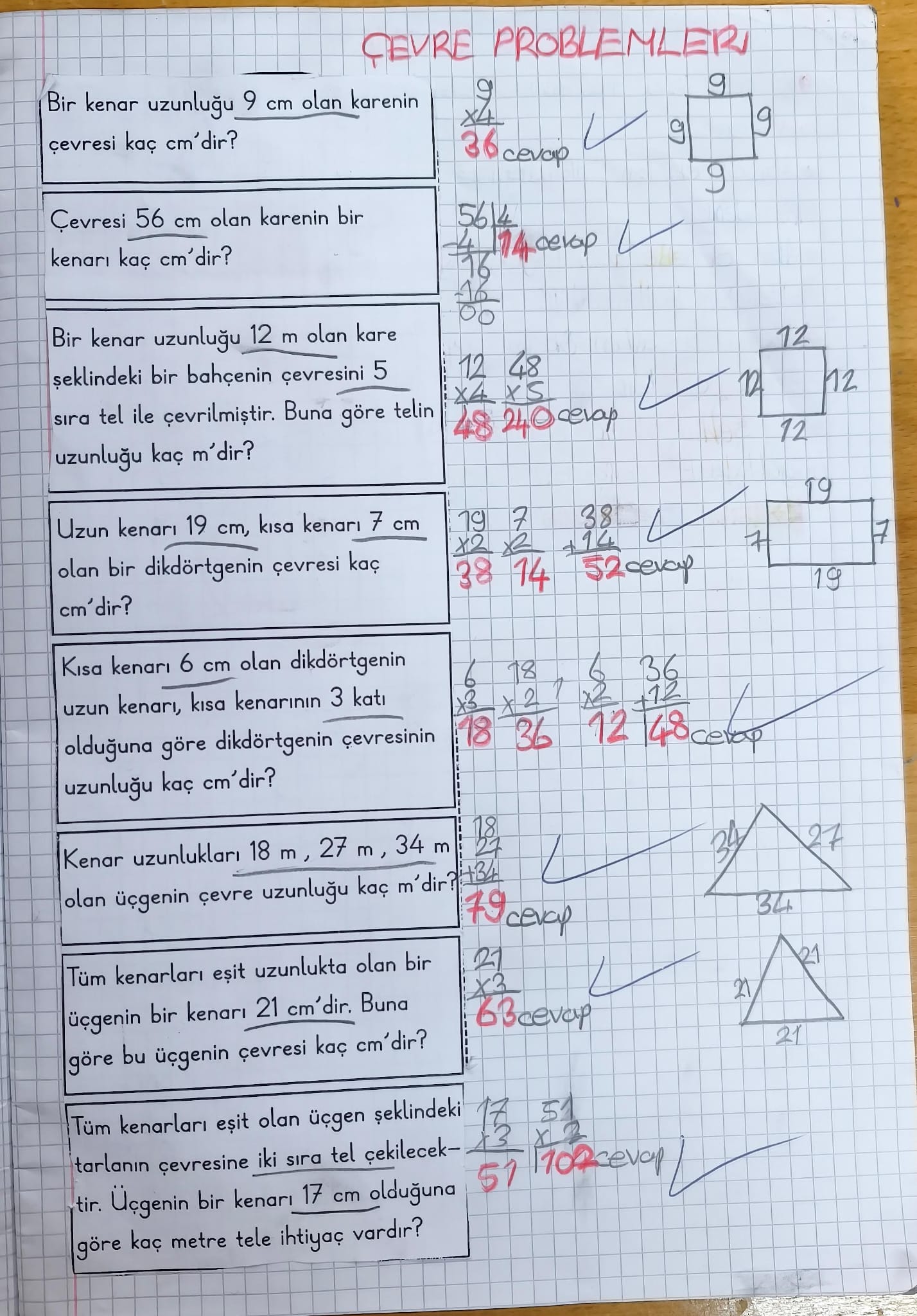 Çevre Problemleri Defter Çalışması