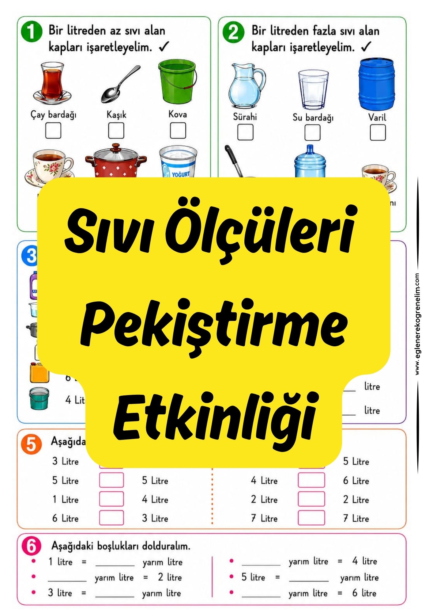 Sıvıları Ölçme Pekiştirme