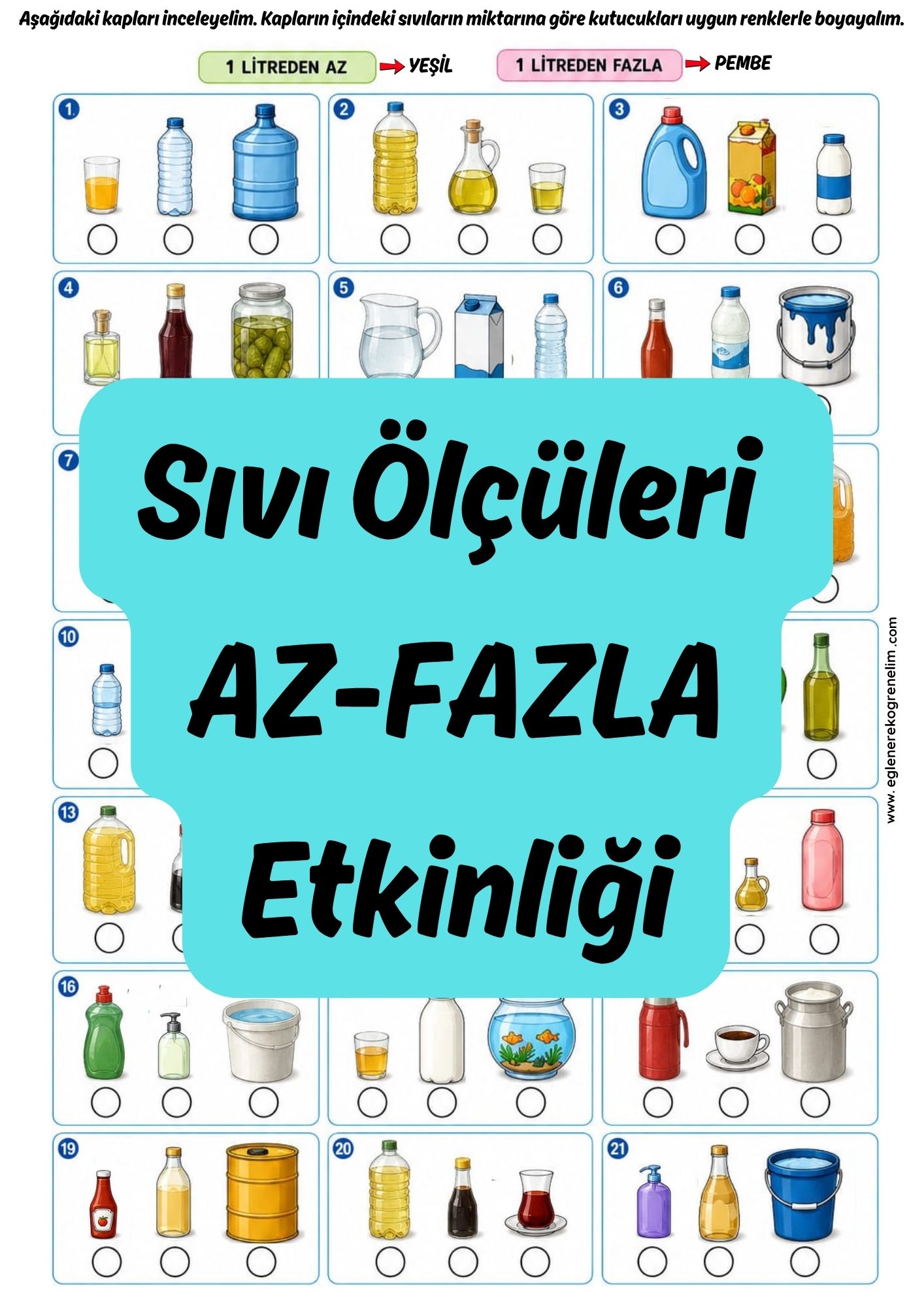 Sıvıları Ölçme Az Fazla Etkinliği