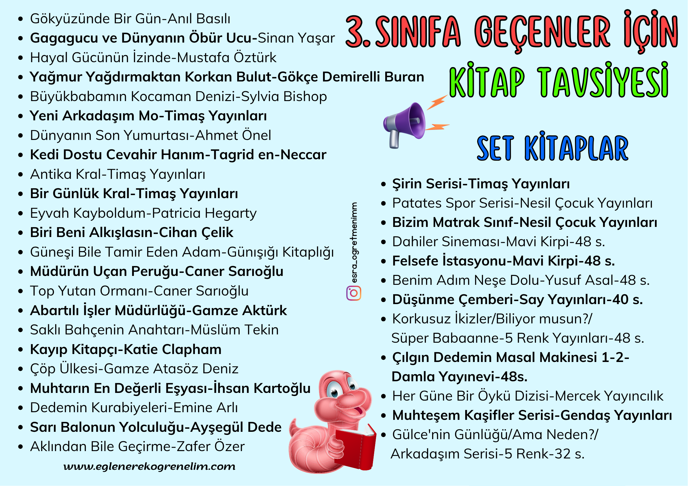 3.Sınıfa Geçenler İçin Kitap Önerileri