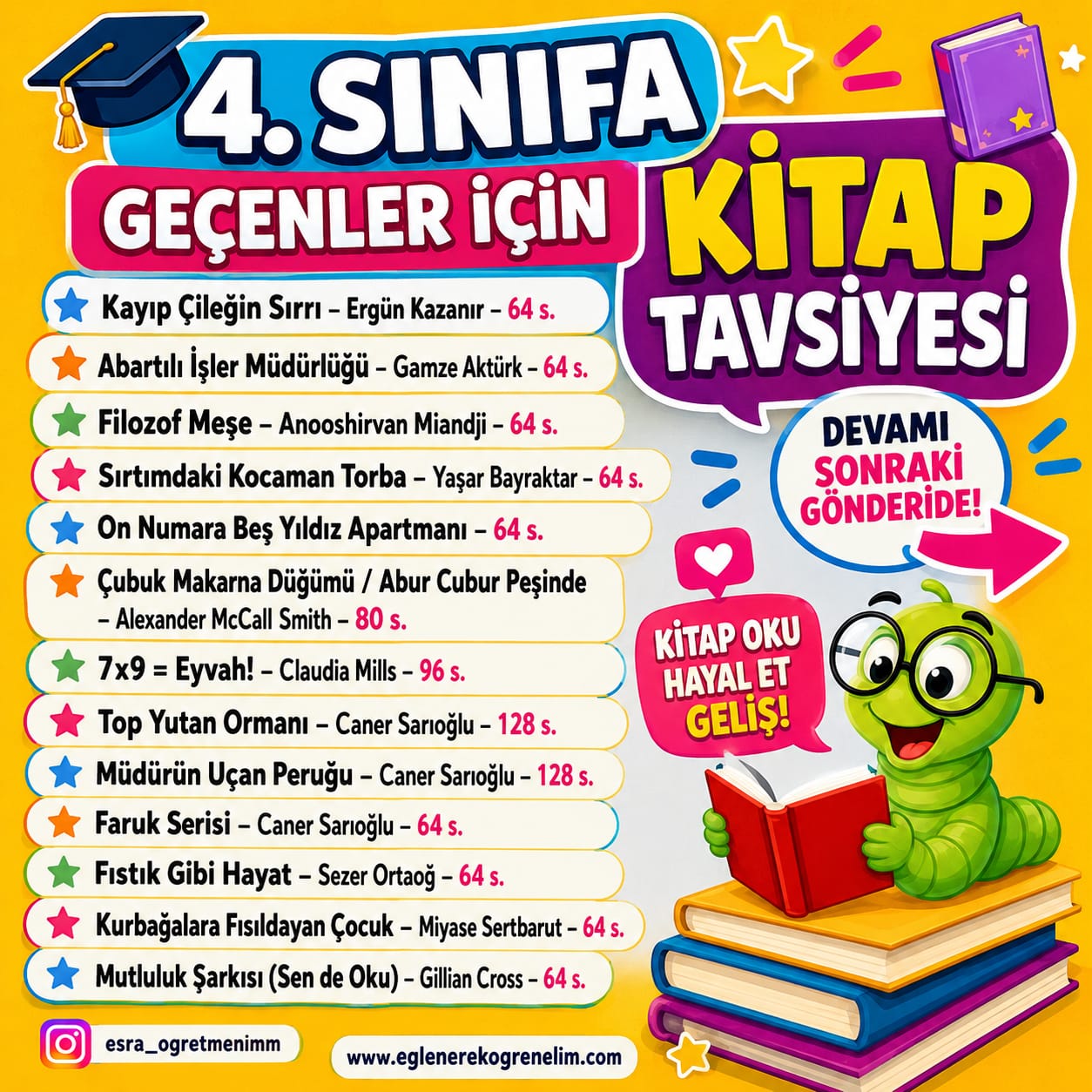4.Sınıfa Geçenler İçin Kitap Önerileri